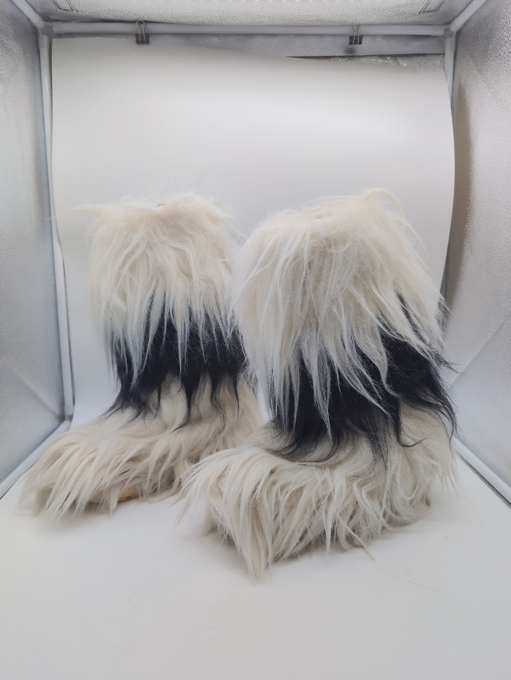 Balloons Italy 2060 Sz 38 Faux Goat Fur Cozy Festival Boots Lug Sole